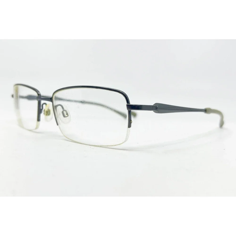Shaq Eyeglass Frames Mens Black Half Rim Rectangle Zyloware 103M 54-17-150